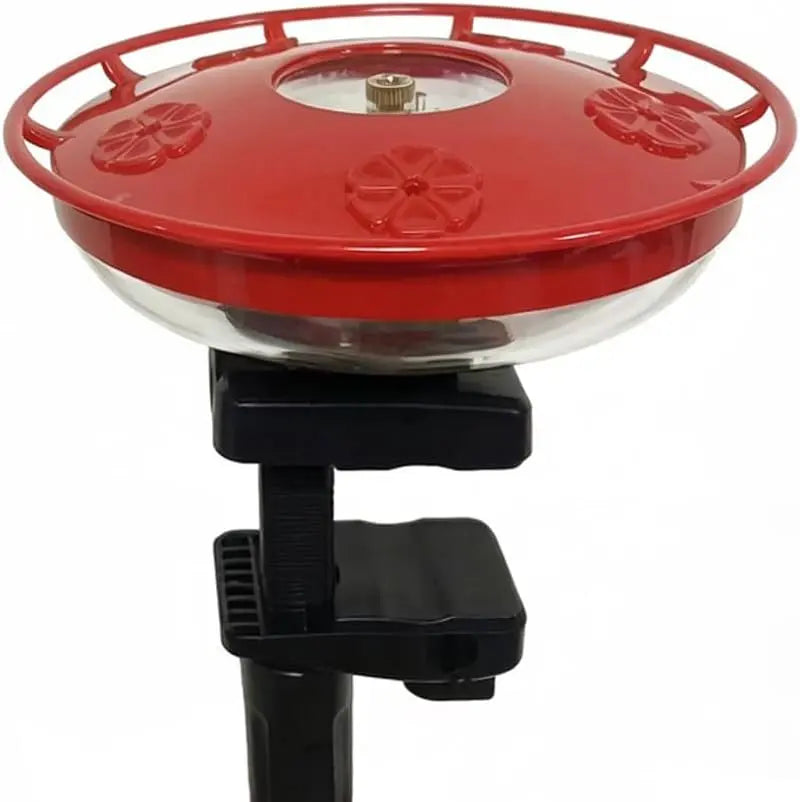 Hummingbird Feeder Railing Mount or Hanging for Deck/Porch/Balcony 14Oz Nectar Feeding Bowl with 5 Ports & 3" Clamp and Metal Hook