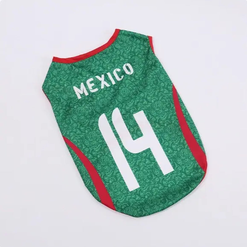 Pet Soccer Jersey Outfit - Cute Game Day Pet Shirt for Small, Medium Dogs & Cats Clothes Fashionable Clothing